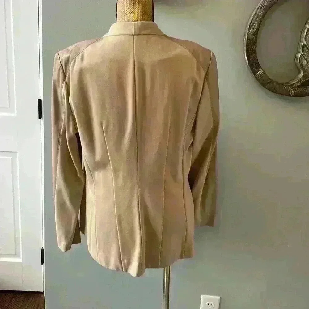 Lafayette 148 leather trim blazer NWT size 16 - Picture 5 of 7